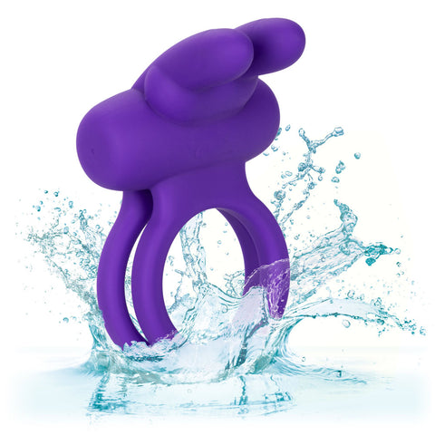 Silicone Dual Rockin Rabbit Vibrating Ring in Purple > Cock Ring > Vibrating