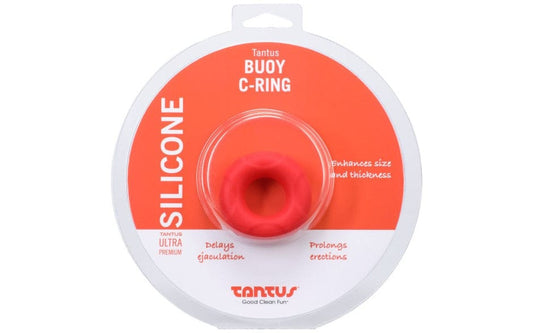 Tantus Adult Toys Red Buoy C-Ring Medium Crimson