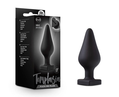 Temptasia Heart-Shaped Butt Plug Black > Anal Range > Butt Plugs