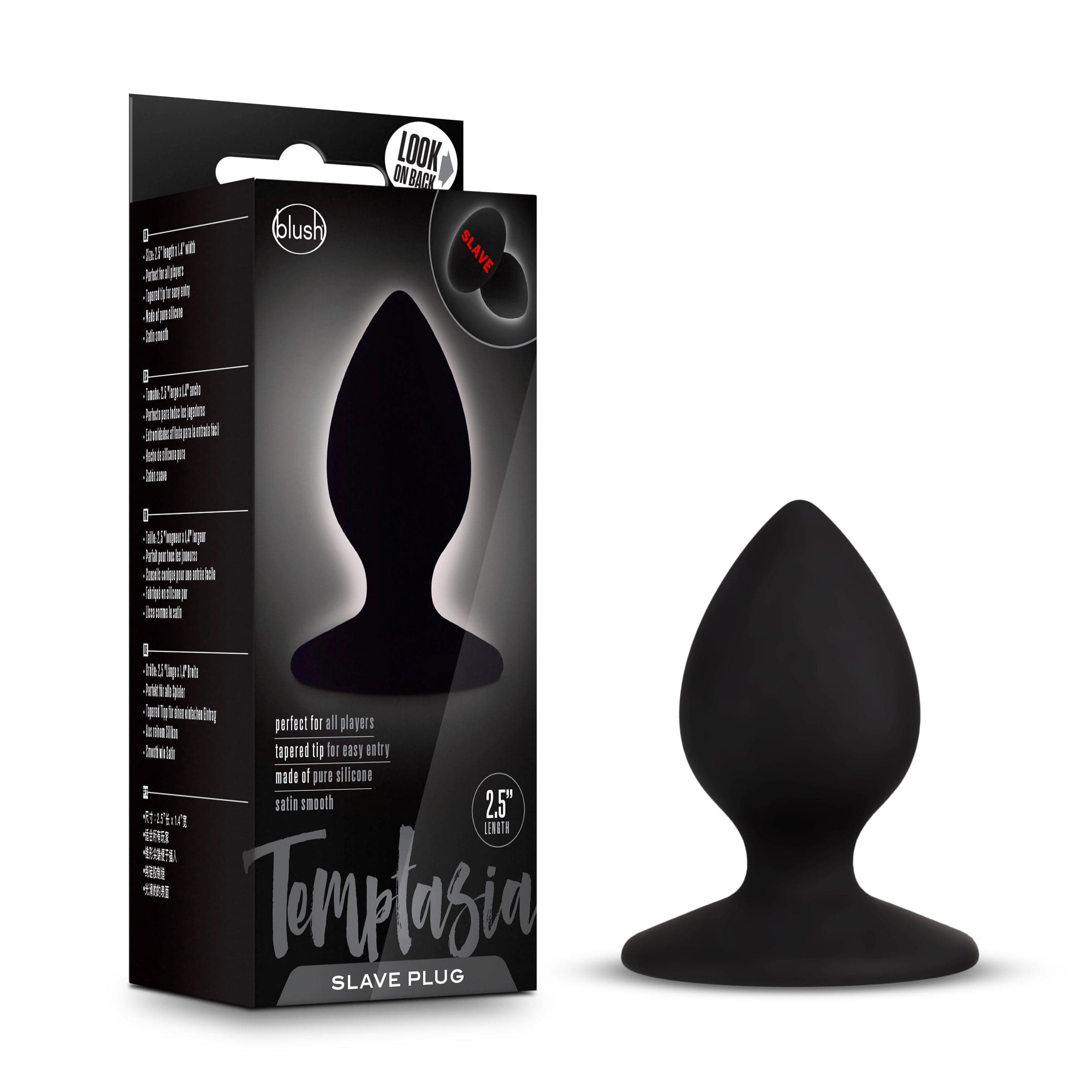 Temptasia Adult Toys Black Temptasia Slave Plug Black 819835025412