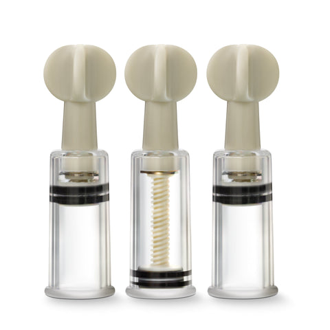 Temptasia Nipple and Clit Twist Suckers 3 Piece Set for Enhanced Sensitivity PUMPS