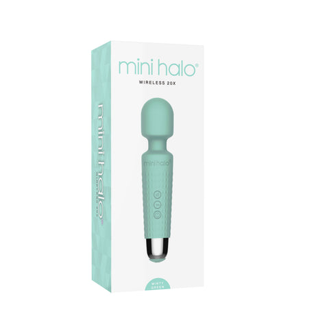 Shibari Mini Halo Wireless 20X Minty Green Massage Wand Electric Massager