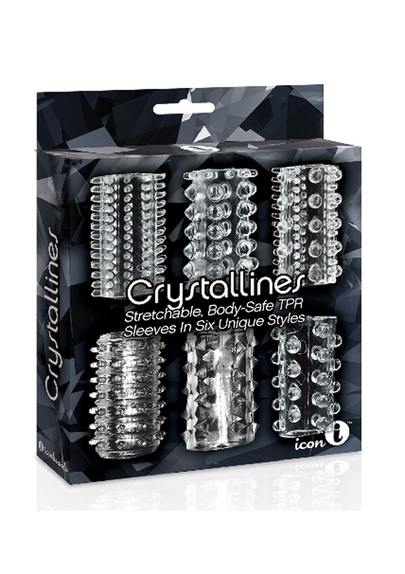 The 9's Crystalline TPR Cock Sleeves Set of 6 – Stretchable Penis Sleeves > Sex Toys For Men > Penis Sleeves