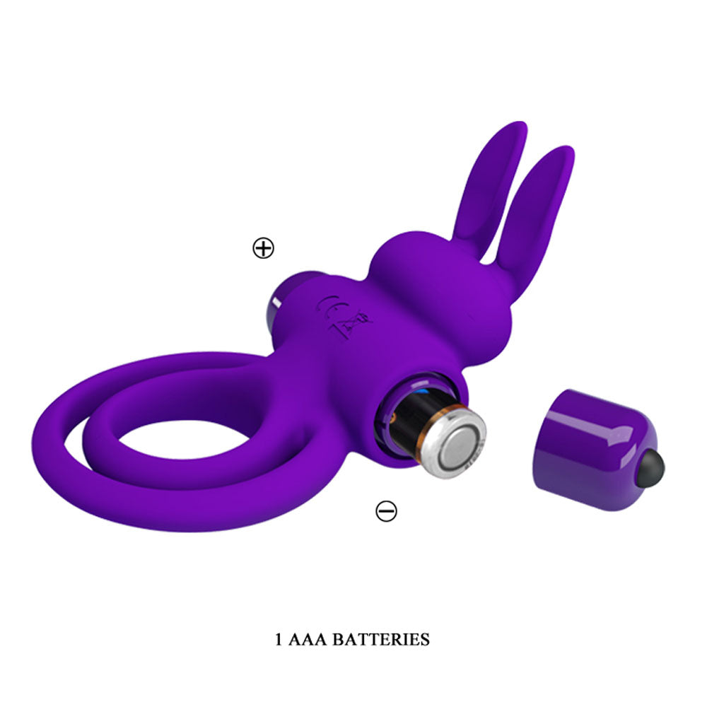 Vibrant 3.82 Inch Penis Ring III – Silicone Rabbit Cock Ring Vibrator > Sex Toys > Couples Toys