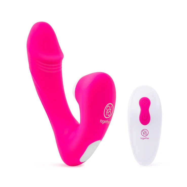 Together Toy Internal Kisses Remote Controlled Pink Vibrator with Suction and Flexible Arm Secondary image