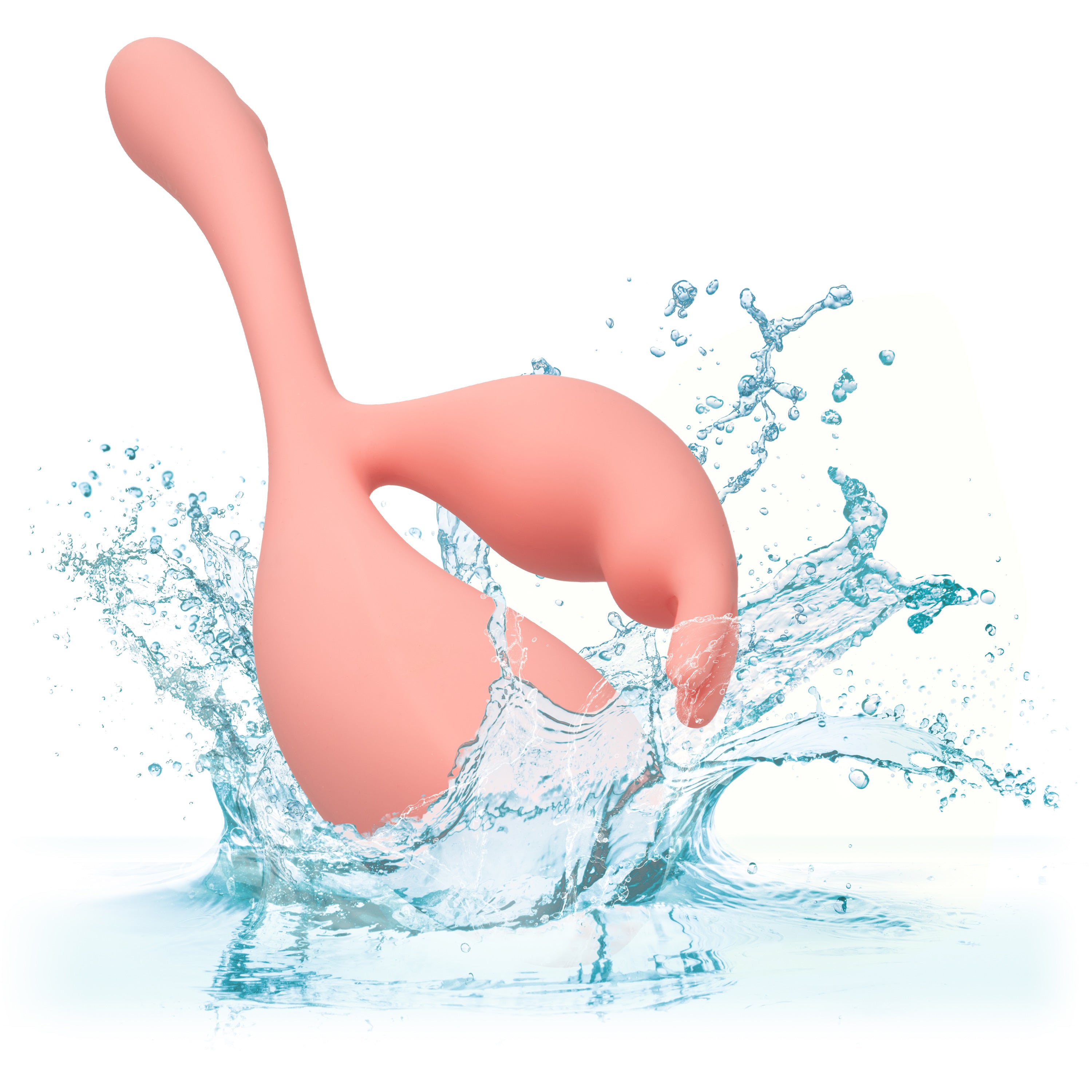 Elle Liquid Silicone Bunny 7.25 Inch Pink Flexible Vibrator | Dual Motor Pink > Sex Toys For Ladies > Clitoral Vibrators and Stimulators