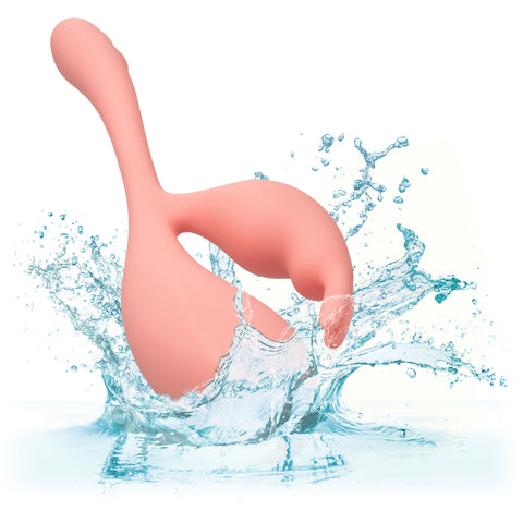 Elle Liquid Silicone Bunny Vibrator in Soft Pink with 10 Vibration Functions and Flexible Body > Vibrators > Ladies > Rabbit