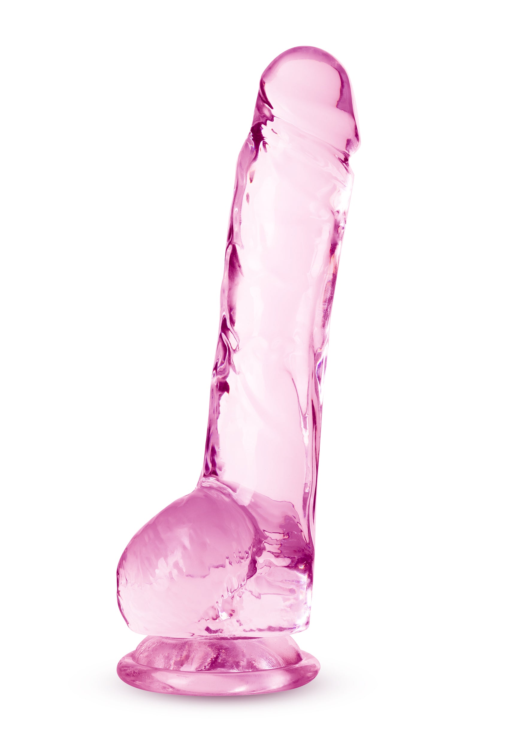 Naturally Yours 8 Inch Crystaline Dildo Rose > Dildos > Realistic Dildos