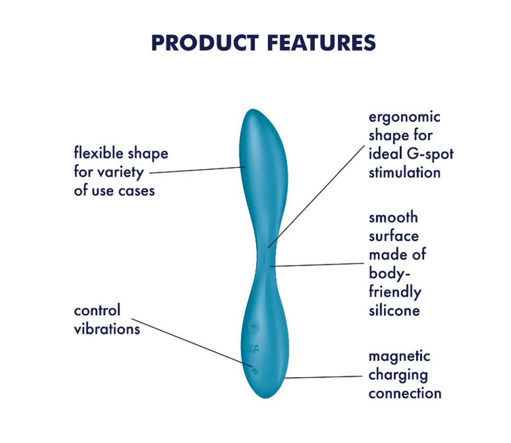 Satisfyer G-Spot Flex 1 Bendable Multi Vibrator Waterproof with 12 Vibration Modes > Sex Toys For Ladies > G-Spot Vibrators