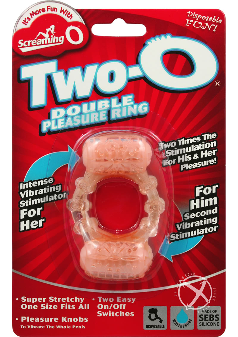 Two-O Vibrating Ring – Dual Motor Stretchy Silicone Couples Vibrator Ring > Cock Ring > Vibrating