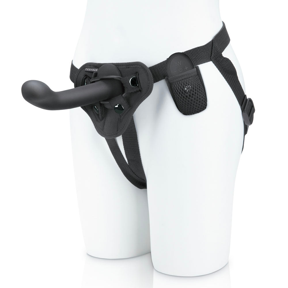 Pegasus 6 Inch Wireless Remote Control Peg with Harness – Vibrating Peg > Dildos > Strap On Dildos