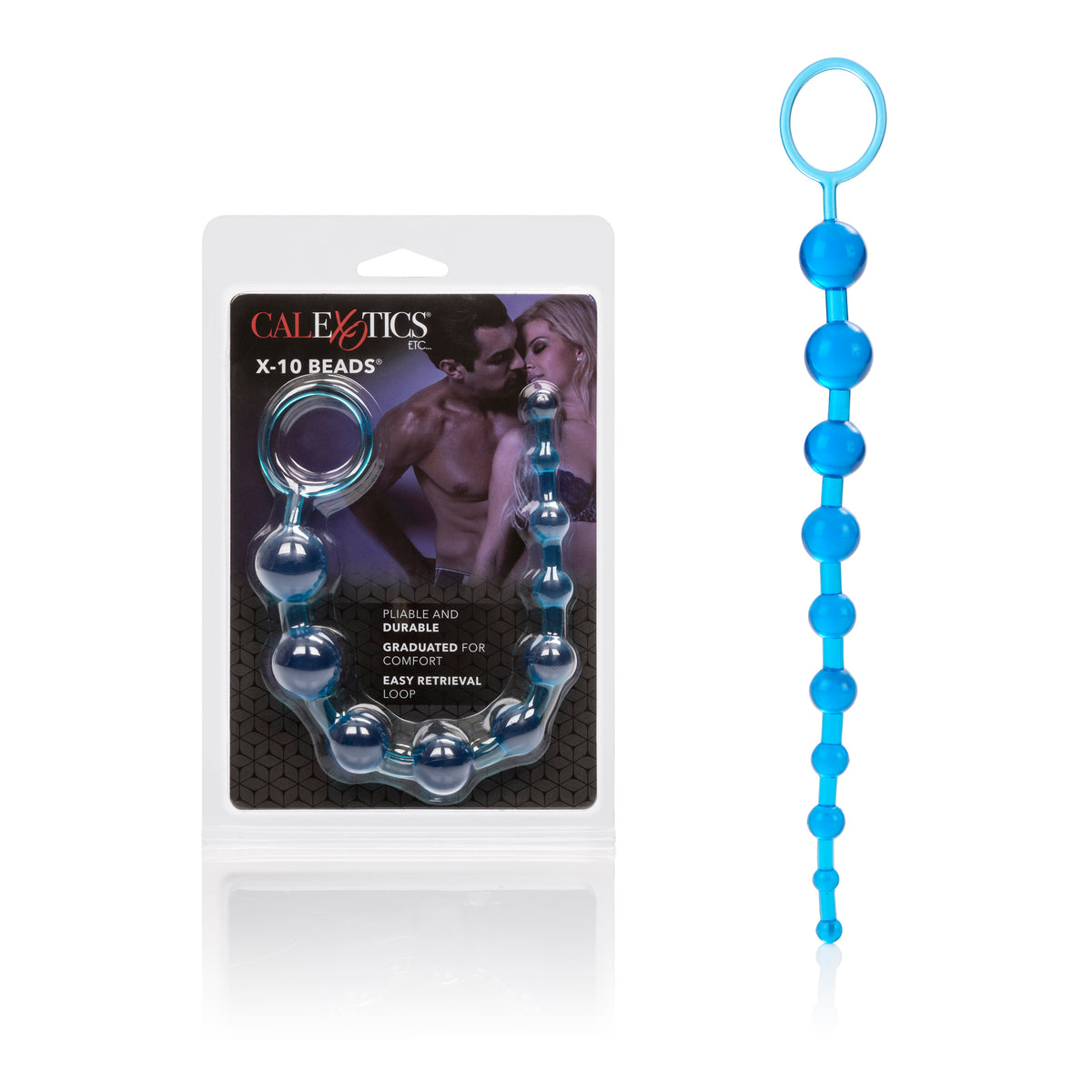 X-10 Graduated Anal Beads with 10 Pliable Jelly Balls and Easy Retrieval Loop > Anal Range > Anal Beads