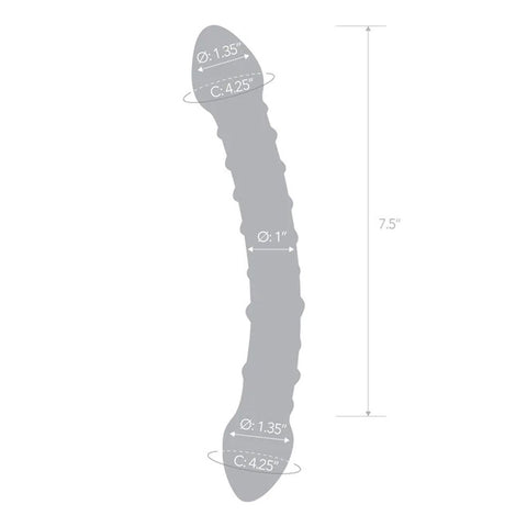 Double Trouble Glass Dildo – Dual-Ended Glass Dildo Clear > Glass > Dildos