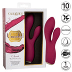 Uncorked Cabernet Dual Massager in Deep Wine Red with 10 Speeds and Silicone Vibrator > Vibrators > Ladies > Rabbit