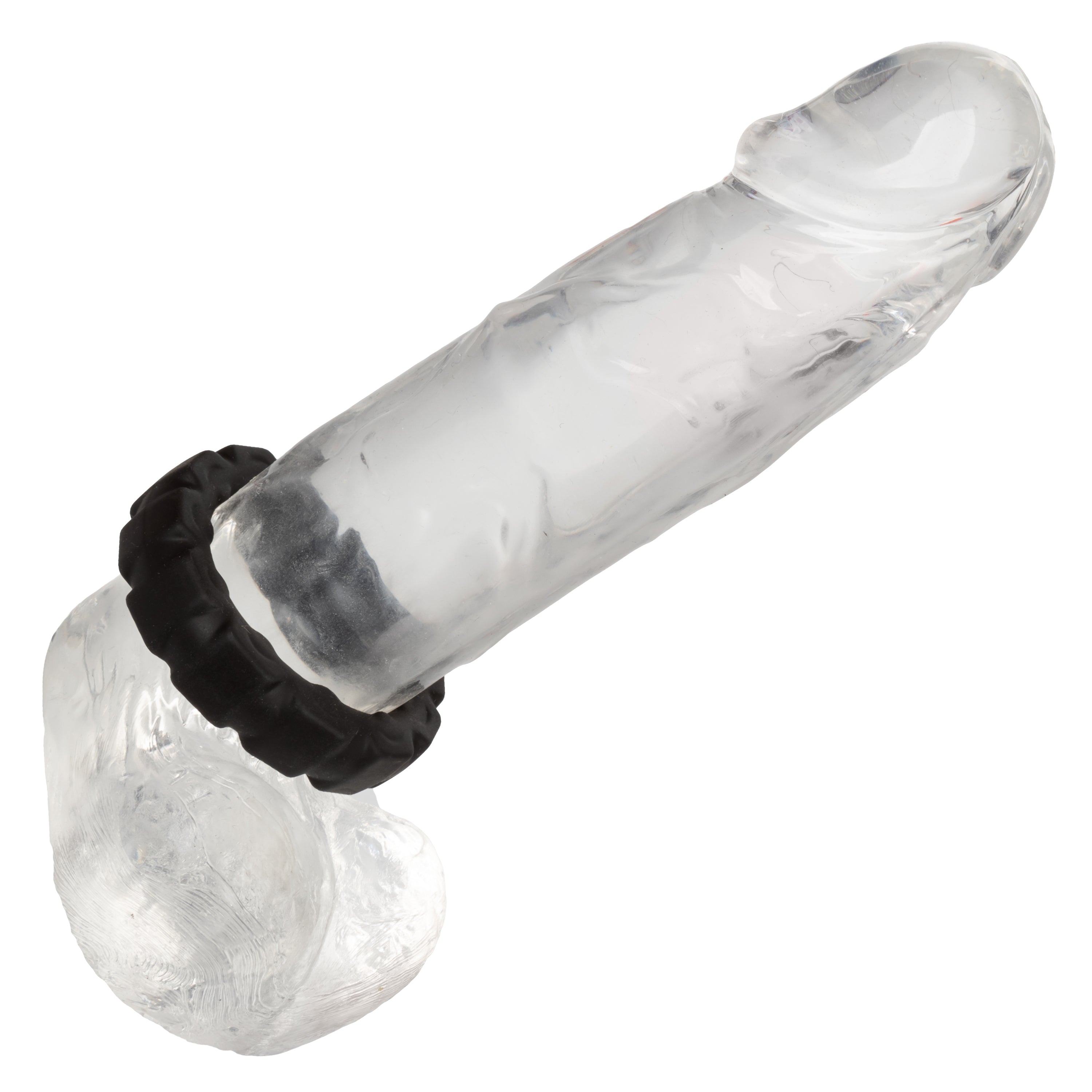 Alpha Liquid Silicone Prolong Tread Ring Black 1 Inch Diameter Stretchy Durable Waterproof Black > Cock Ring > Single