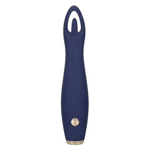 Chic Jasmine Navy Blue 6.25 Inch Dual Motor Silicone Vibrator with 10 Speeds and Rechargeable > Vibrators > Standard Vibrators