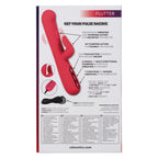 Throb Flutter Red Dual Stimulator Massager with 2x Thumping Action and 7 Vibration Functions, Silicone Waterproof Vibrator > Vibrators > Ladies > Rabbit