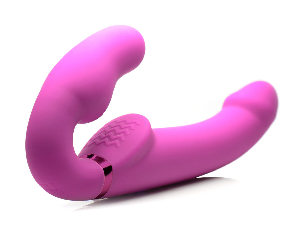 Worlds First Remote Control Inflatable Ergo-Fit Strapless Strap-On – Remote-Controlled Strapless Strap-On (9.5) Pink > Dildos > Strapless Strap Ons