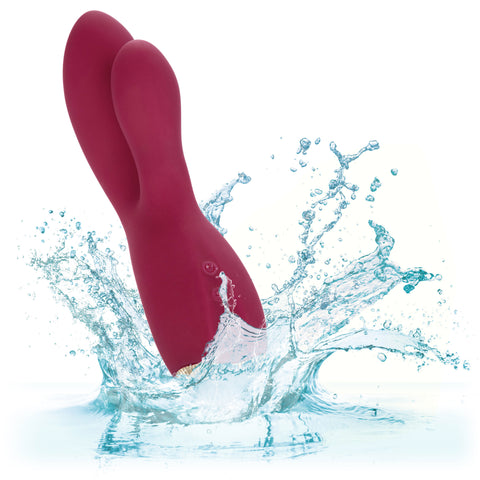 Uncorked Cabernet Dual Massager in Deep Wine Red with 10 Speeds and Silicone Vibrator > Vibrators > Ladies > Rabbit