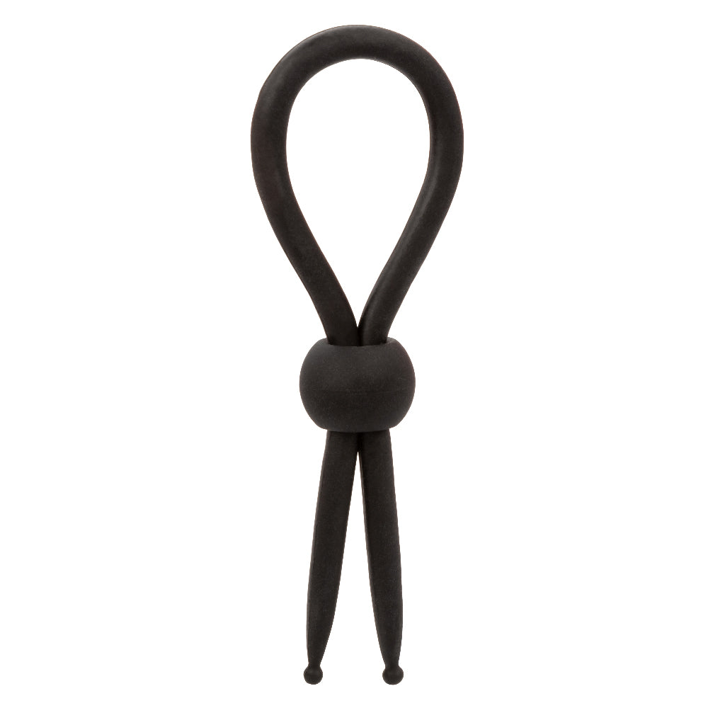 Alpha Liquid Silicone Lasso Ring Black Adjustable Size Stretchy Enhancer COCK RINGS