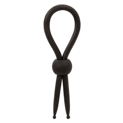 Alpha Liquid Silicone Lasso Ring Black Adjustable Size Stretchy Enhancer COCK RINGS