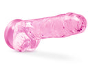 Naturally Yours 8 Inch Crystaline Dildo Rose > Dildos > Realistic Dildos