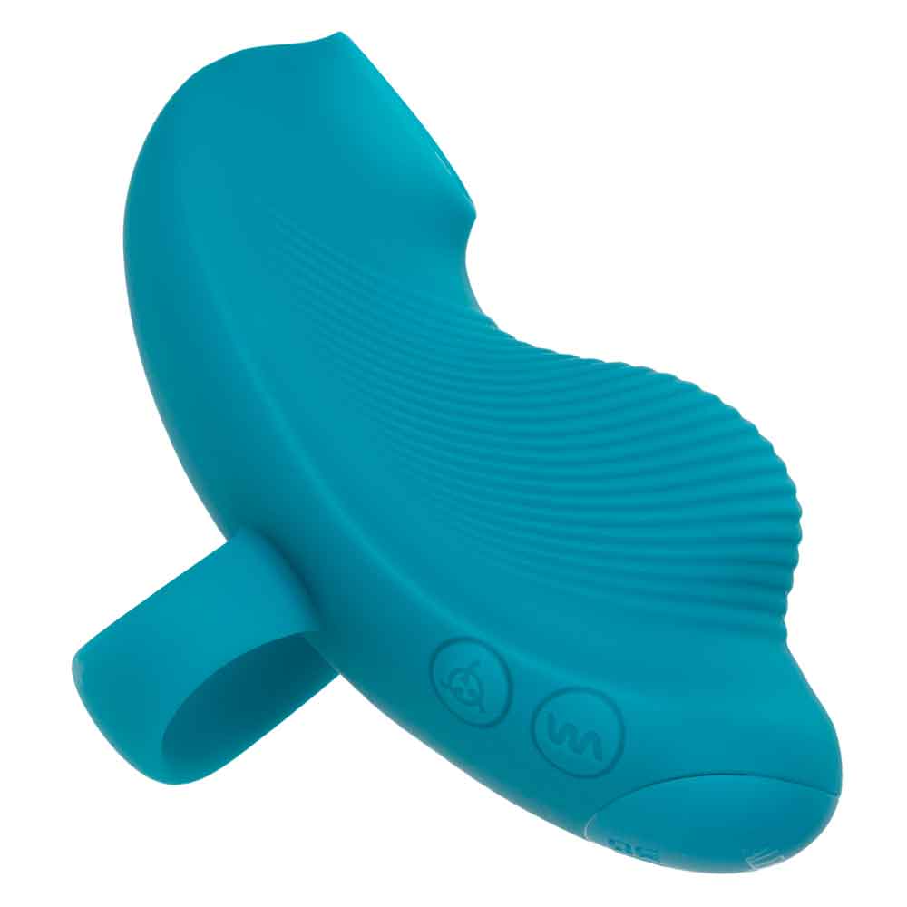 Envy™ Handheld Suction Massager in Teal Blue with 3 Suction Speeds and 7 Vibration Functions Secondary image