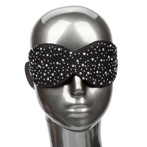 Radiance Blackout Eye Mask with Black Rhinestones and Plush Lining Masks