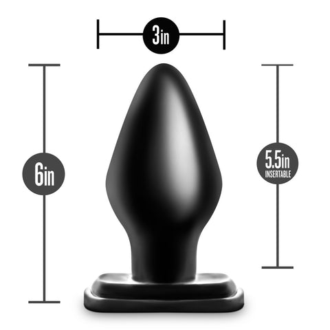 Anal Adventures XXL Plug (Black) – 14cm Insertable Large Tapered Butt Plug > Anal Range > Oversized Anal Toys