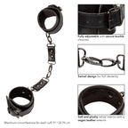 Euphoria Collection Black Adjustable Hand Cuffs with Velvet Interior and Vegan Leather Exterior > Bondage Gear > Restraints