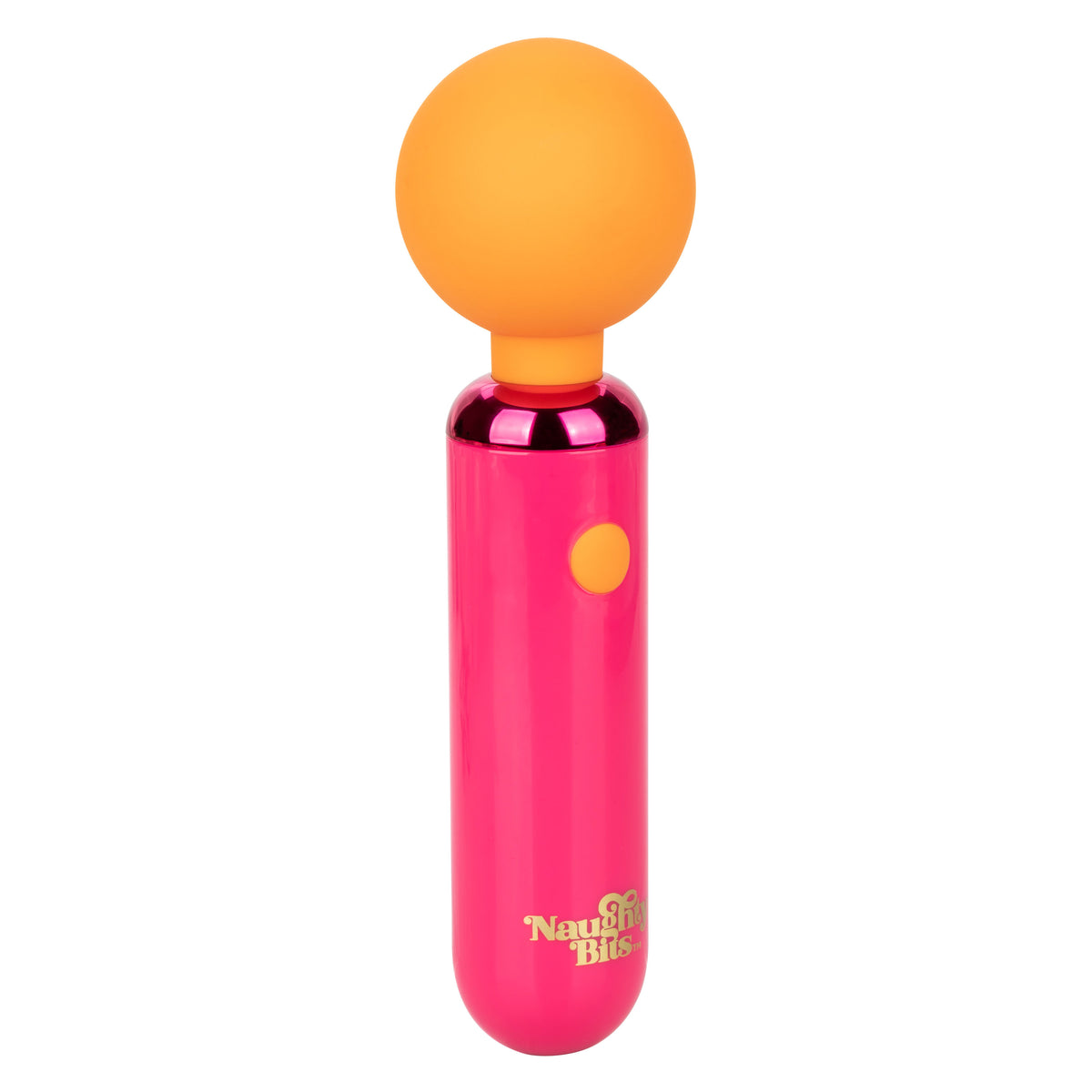 Naughty Bits Home Cumming Queen Vibrating Wand Pink and Orange Silicone Personal Massager > Sex Toys > Mini Massagers