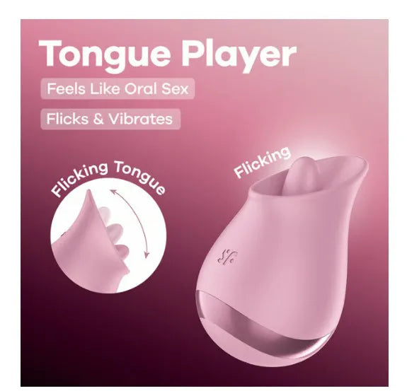 Satisfyer Tongue Player – USB Rechargeable Flicking Silicone Oral Stimulator > Sex Toys For Ladies > Clitoral Vibrators and Stimulators