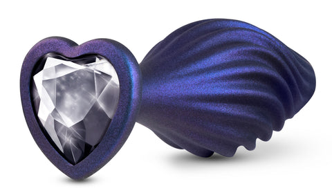 Anal Adventures Matrix - Swirling Bling Plug - Sapphire Butt Plugs