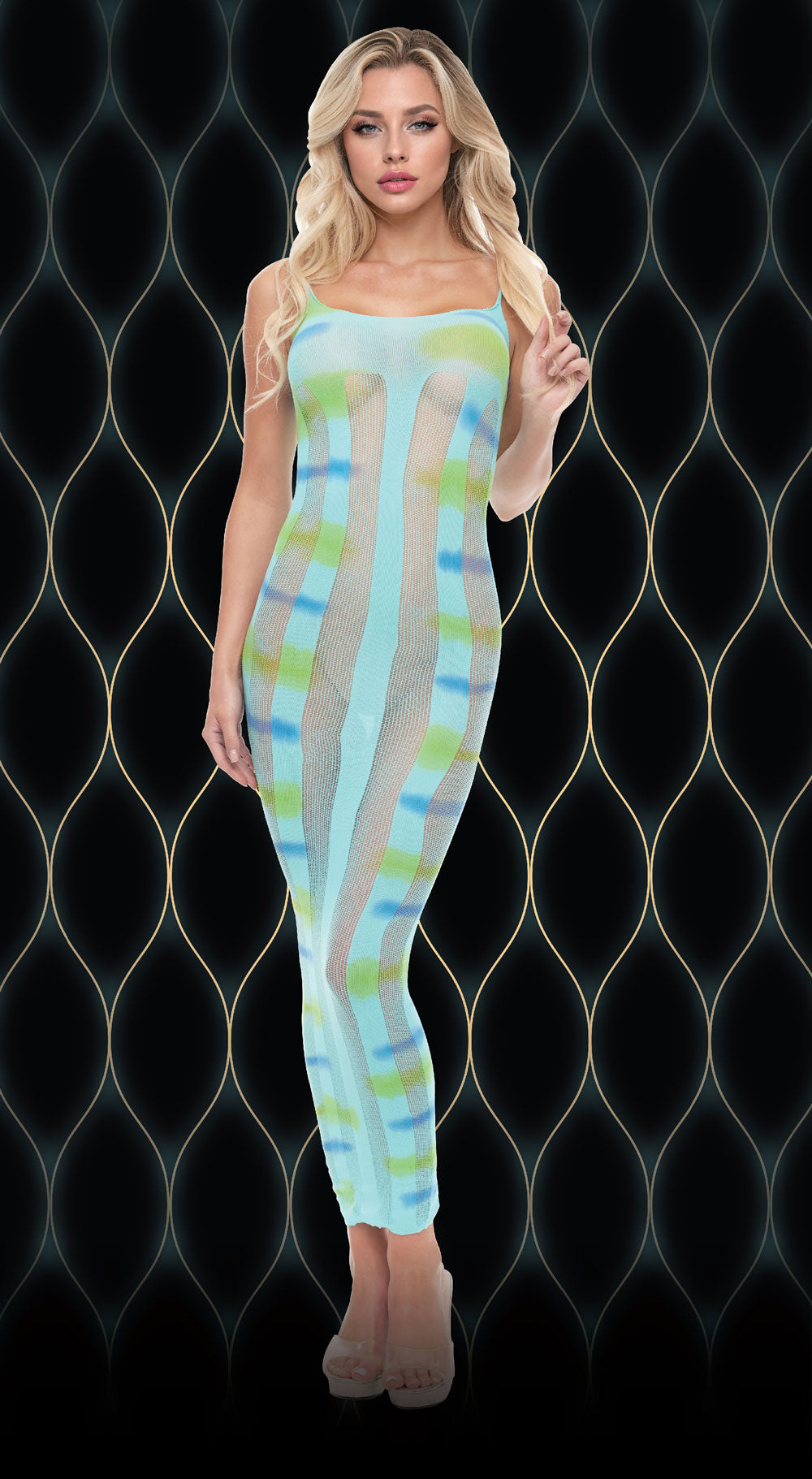 Blue Horizon Maxi Dress Sheer Erotic Gown for Mature Adults > Clothes > Dresses and Chemises