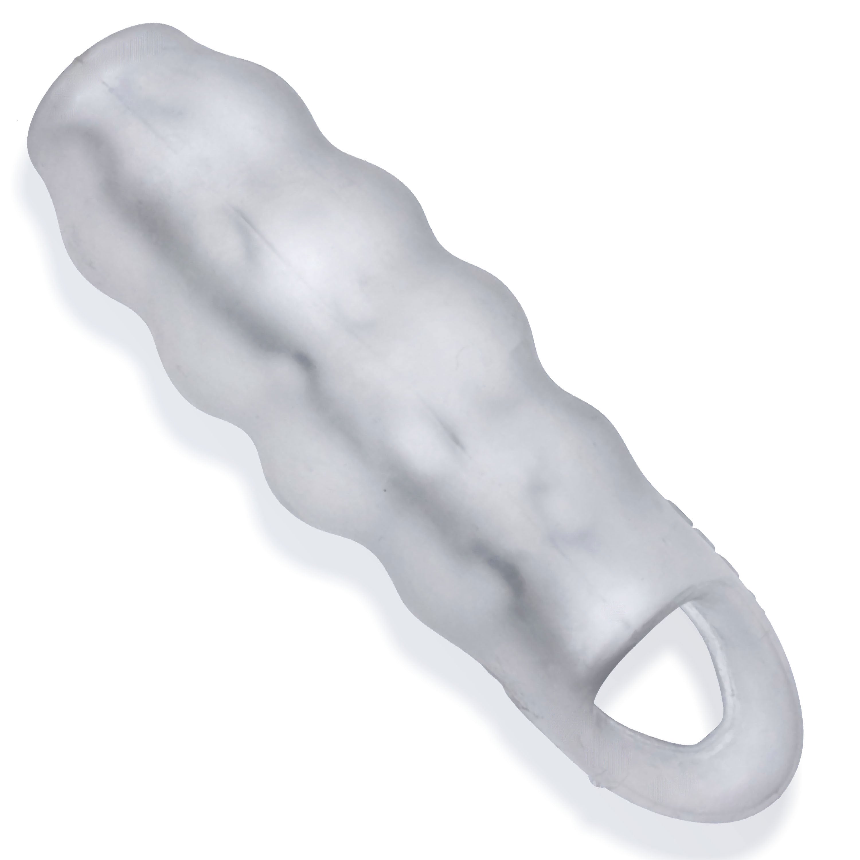 Invader Cocksheath Cool Ice 6.5 Inch Textured Silicone Sleeve for Girth Enhancement Clear > Sex Toys For Men > Penis Sleeves