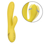 California Dreaming San Diego Seduction Yellow Silicone Dual-Action Massager with Triple Motors and 10 Functions > Vibrators > Ladies > Rabbit