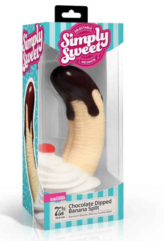 Chocolate Dipped Banana Split Premium Silicone Dildo – Ultra-Soft Silicone Dildo Secondary image