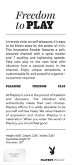 Playboy Pleasure SOLO Stroker with Vibrating Functions > Sex Toys For Men > Masturbators > Vibrating