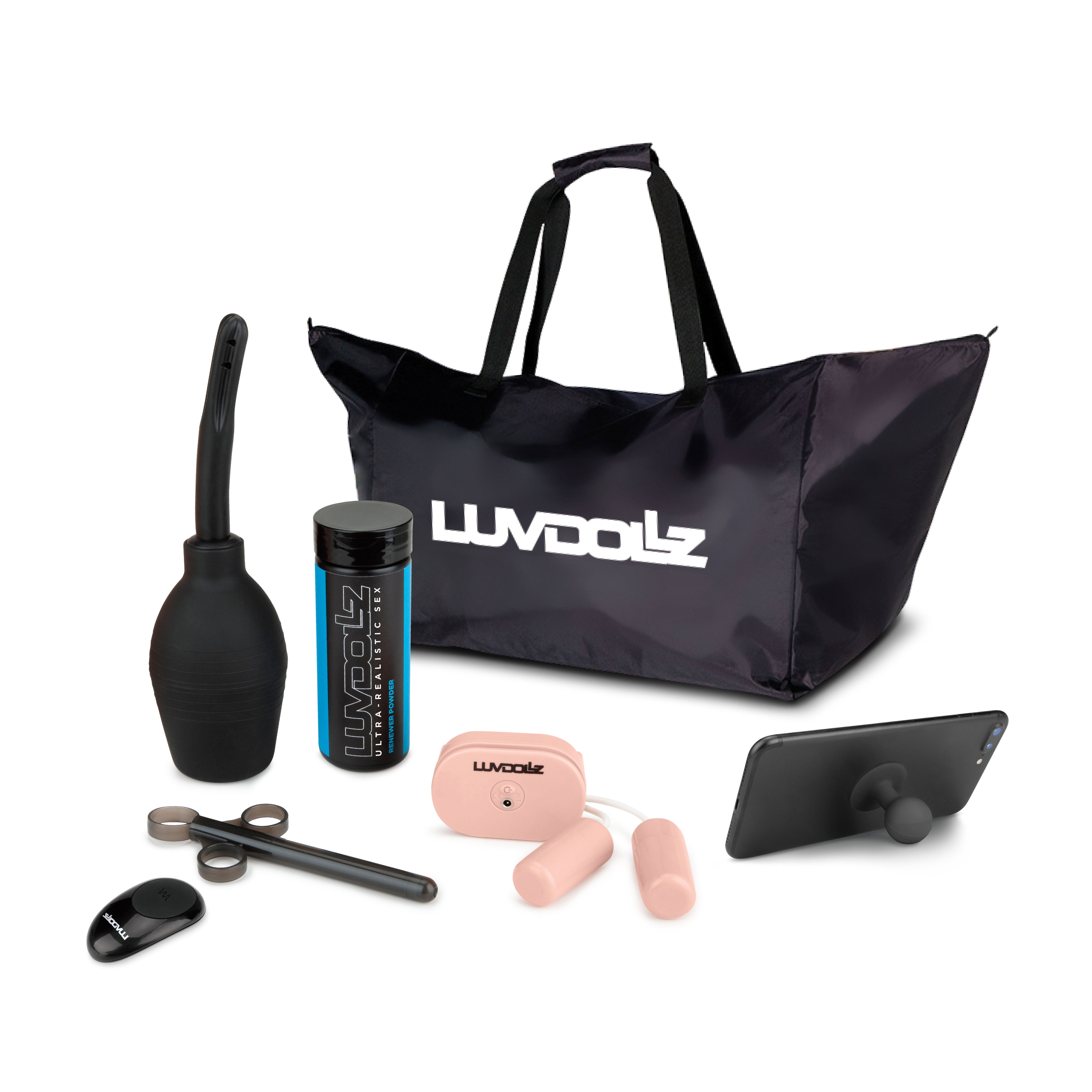 Luvdollz Remote Control Doggy Style Pussy and Ass Masturbator Cream Color Ultra Real-Feel 20 Pounds > Sex Toys For Men > Assbators