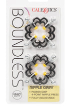 Boundless Nipple Grips Heavy Duty Fully Adjustable 4-Point Press Clamp Set Black > Sex Toys > Nipple Clamps