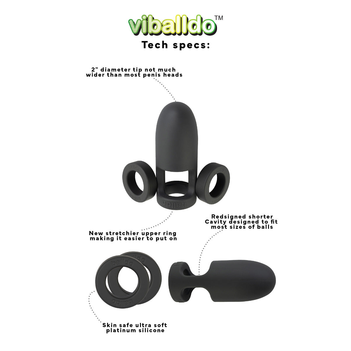 Viballdo The Vibrating Balldo – Silicone Cage 5 Inch Length 2 Inch Diameter Ball Dildo > Bondage Gear > Male Chastity