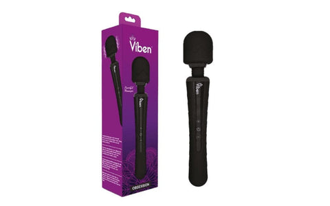 Viben Obsession Rechargeable Wand Massager in Black Electric Massager