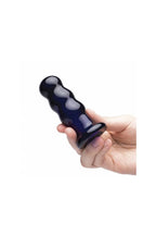 Gläs - 3.5 Rechargeable Remote Controlled Vibrating Beaded Butt Plug - Blue - Stag Shop