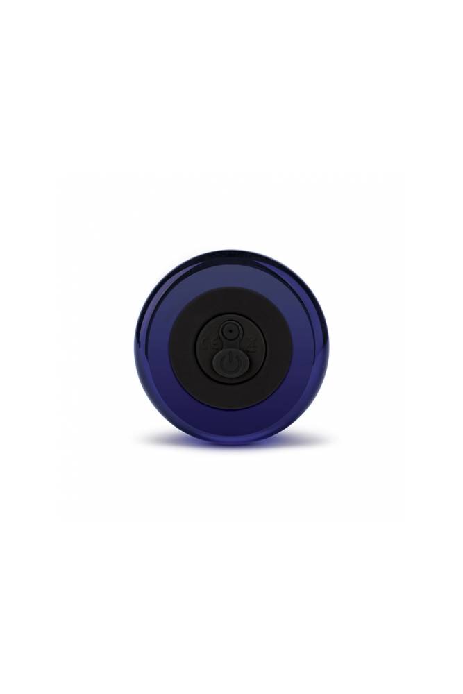 Gläs - 3.5 Rechargeable Remote Controlled Vibrating Beaded Butt Plug - Blue - Stag Shop