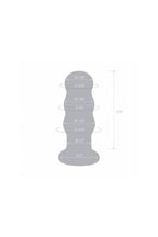 Gläs - 3.5 Rechargeable Remote Controlled Vibrating Beaded Butt Plug - Blue - Stag Shop