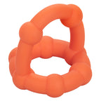 Alpha Liquid Silicone All Star Ring Orange Ultra Stretchy Dual Ring witt Built-In Scrotum Support > Cock Ring > Single
