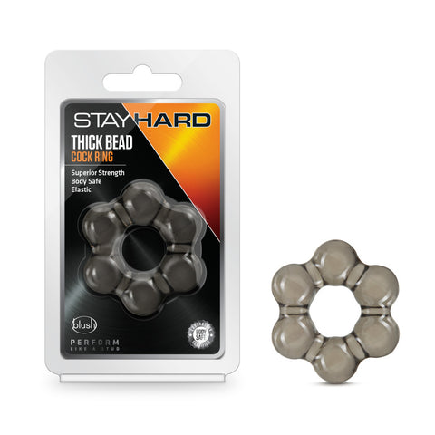 Stay Hard Thick Bead Cock Ring .75in Inner Diameter Elastic Fit COCK RINGS