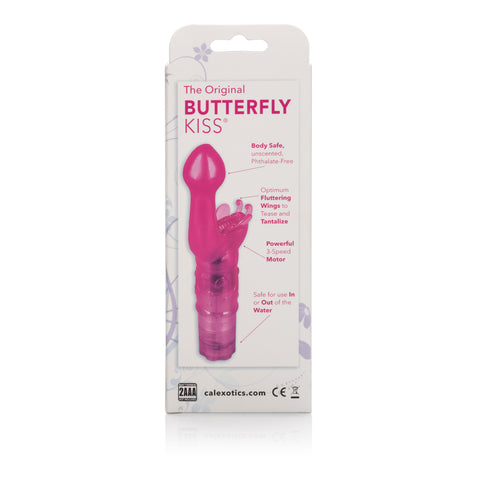 The Original Butterfly Kiss Pink Curvy Multi-Speed G-Spot and Clitoral Massager 2.75 Inch Vibrators - G Spot