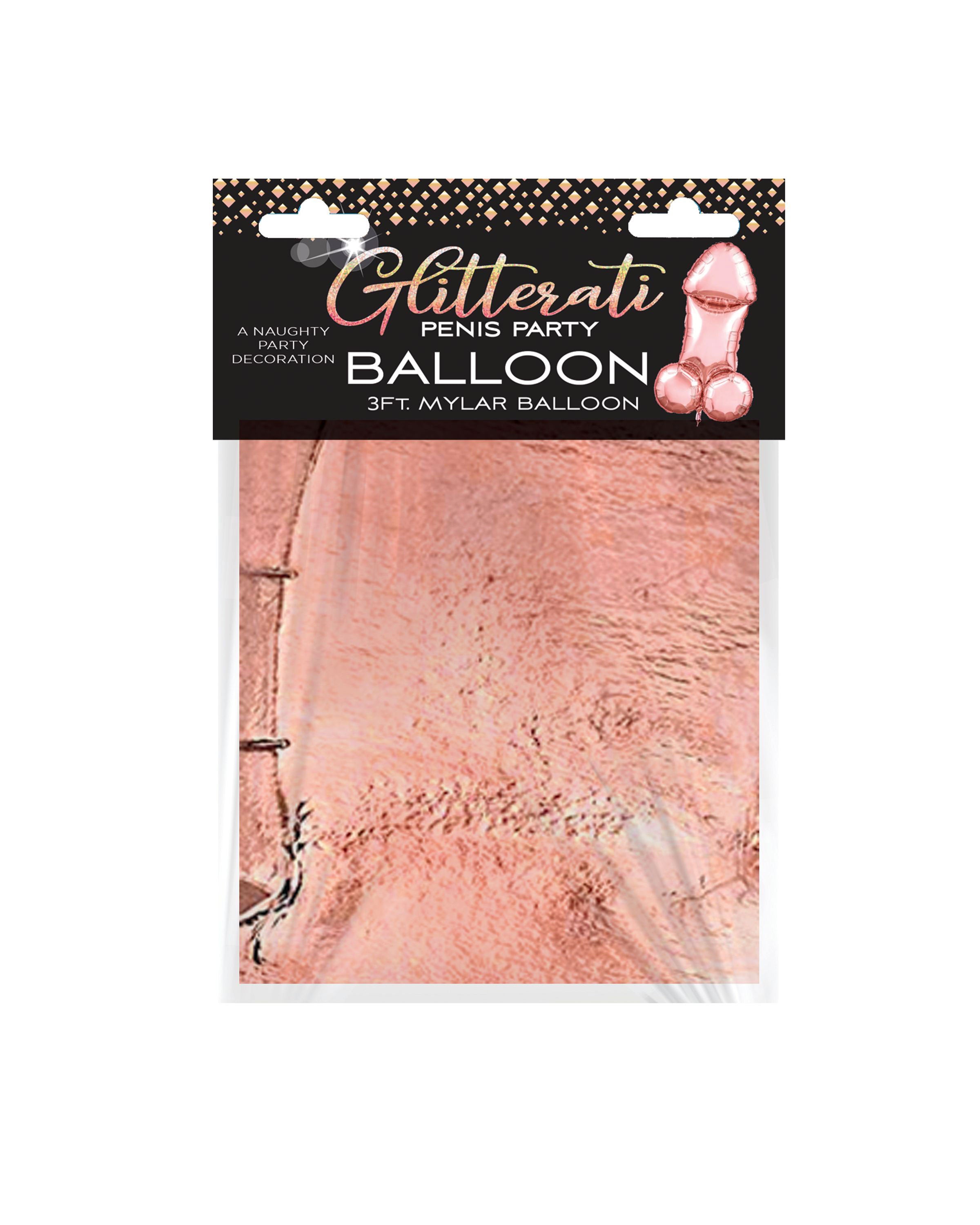 Glitterati Penis Party Balloon (90cm) – Novelty Balloon > Novelties > Bachelor & Bachelorette Items