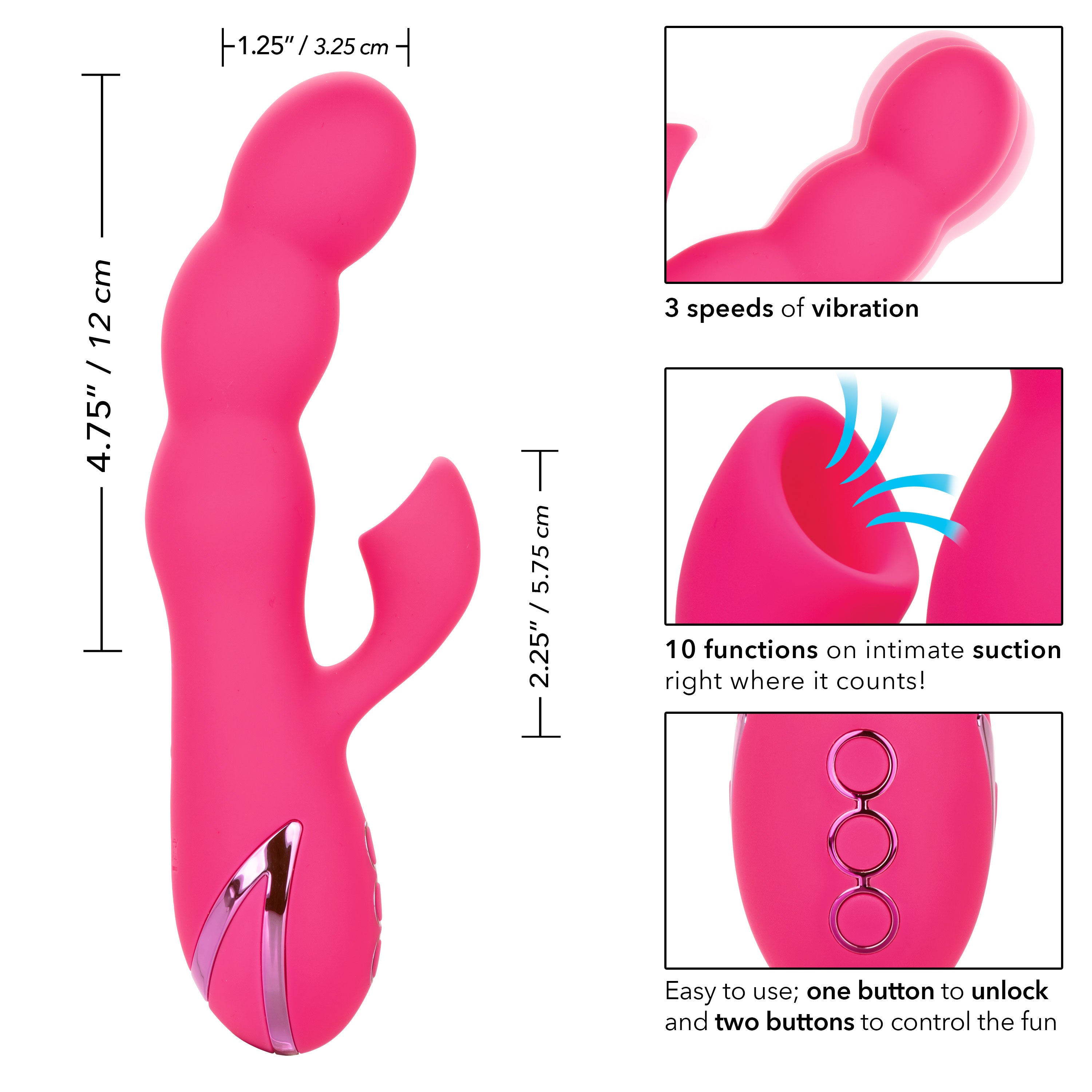 California Dreaming Oceanside Orgasm Massager with Clitoral Suction and Vibrating Functions > Vibrators > Ladies > Rabbit Multi